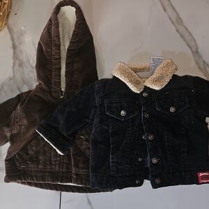 *vintage* Cozy Brown and Blue Vintage Baby Jackets 3-6 Months